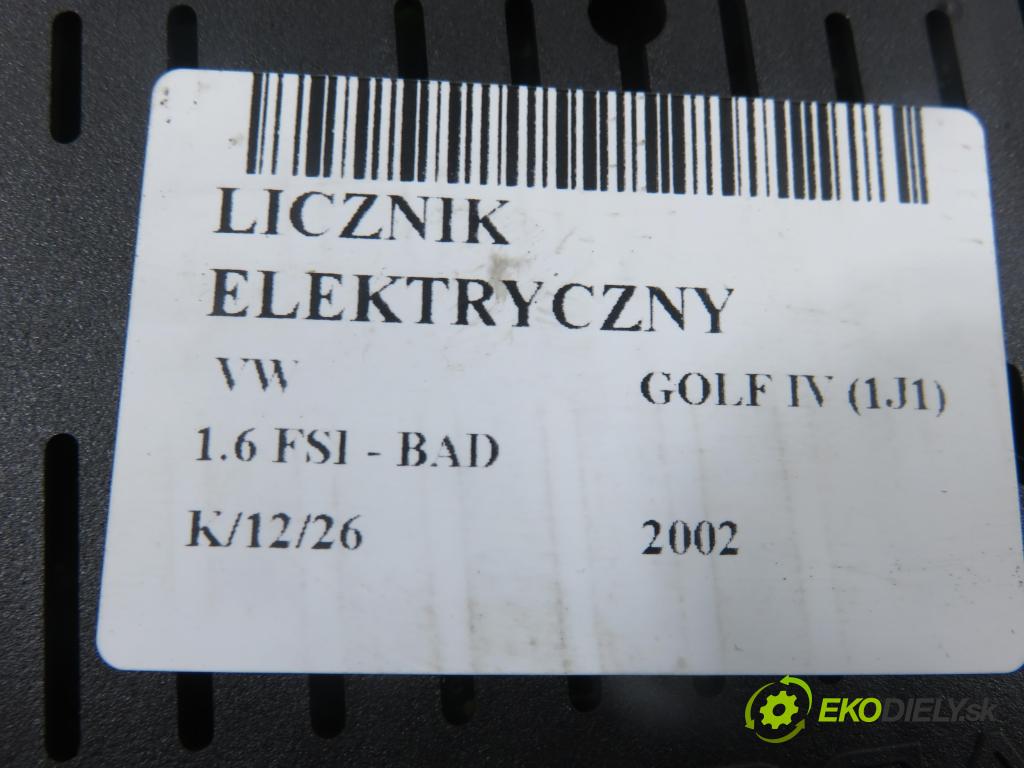 VW GOLF IV (1J1) HB 2002 81,00 1.6 FSI - BAD 1598,00 Prístrojovka elektrický 1J0920826G