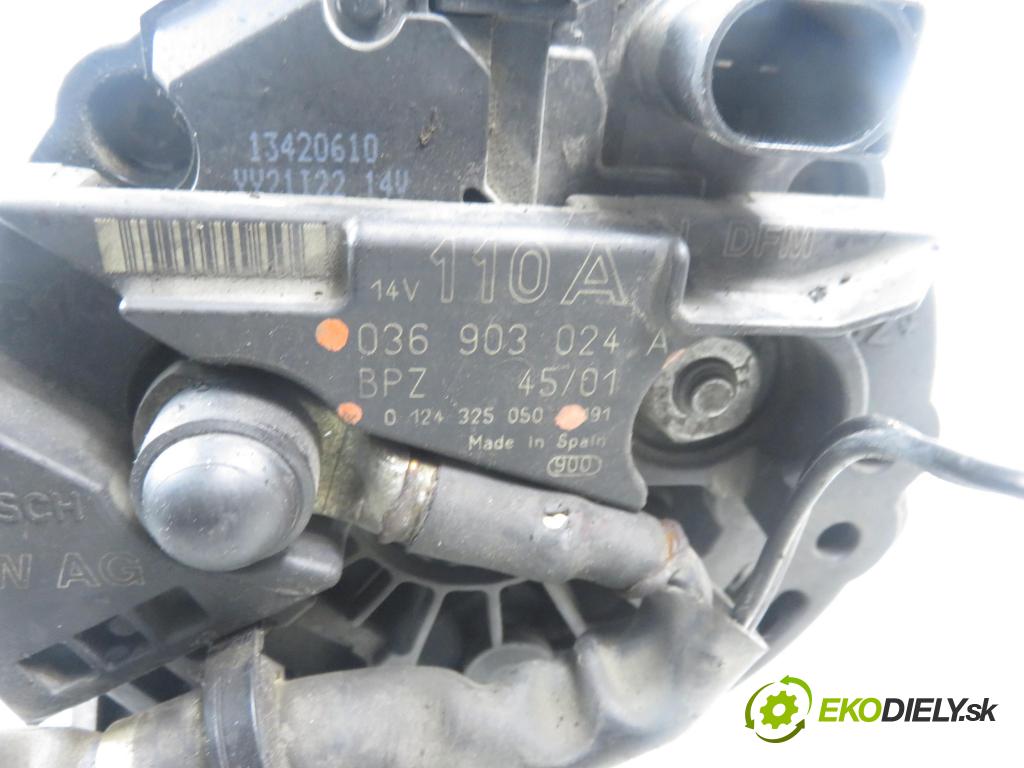 VW GOLF IV (1J1) HB 2002 81,00 1.6 FSI - BAD 1598,00 Alternátor 036903024A ; 0124325050 (Alternátor)