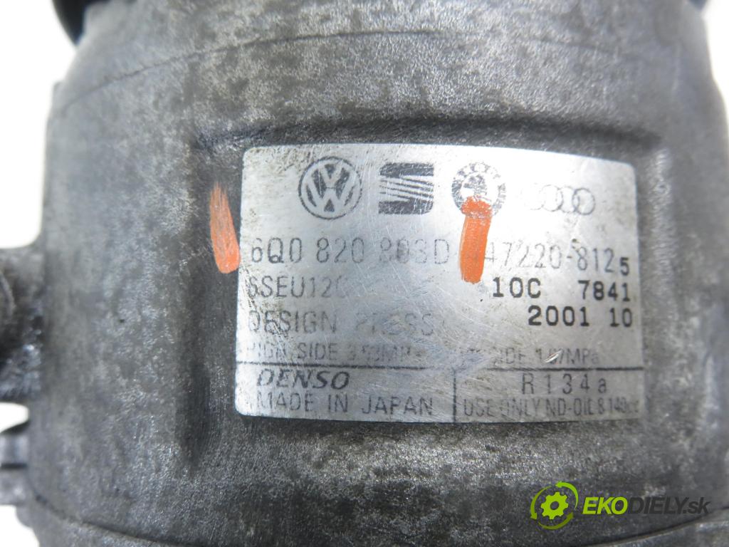VW GOLF IV (1J1) HB 2002 81,00 1.6 FSI - BAD 1598,00 KOMPRESOR: klimatizace 6Q0820803D (Kompresor klimatizace)