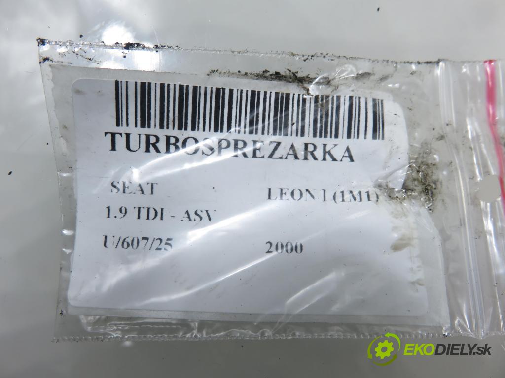 SEAT LEON (1M1) HB 2000 81,00 1.9 TDI 110 - ASV 1896,00 Turbodúchadlo 038253019N (Turbodúchadlo (kompletné))