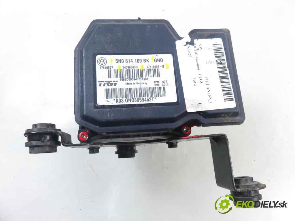 VW TIGUAN (5N_) SUV 2014 130,00 2.0 TDI 4motion - CFGC 1968,00 Pumpa ABS 5N0614109BK ; 54086663D ; 17618997B (Pumpa ABS)