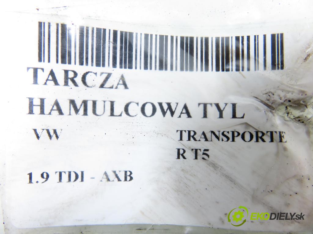 VW TRANSPORTER V Skrzynia (7HA, 7HH, 7EA, 7EH) FURGON 2005 77,00 1.9 TDI PD 105 - AXB 1896,00 Lamela kotúč brzdová zadné