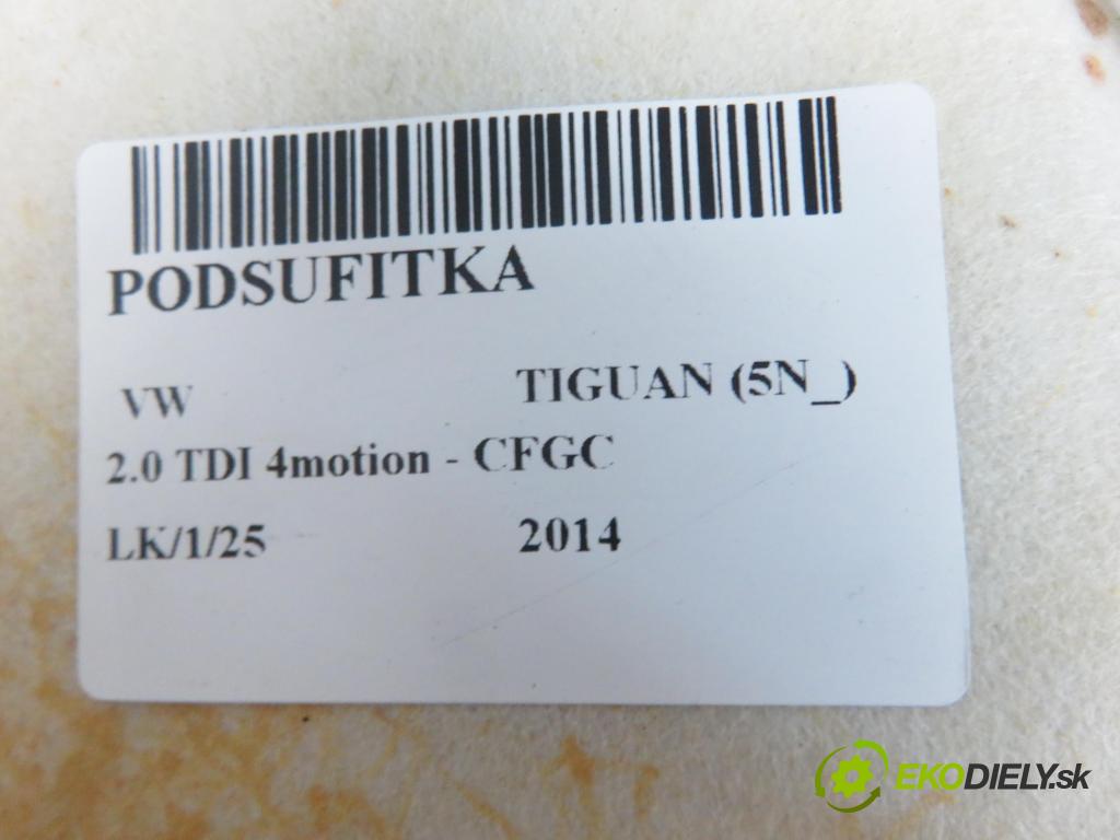 VW TIGUAN (5N_) SUV 2014 130,00 2.0 TDI 4motion - CFGC 1968,00 Stropný tapacír  (Stropný tapacír)