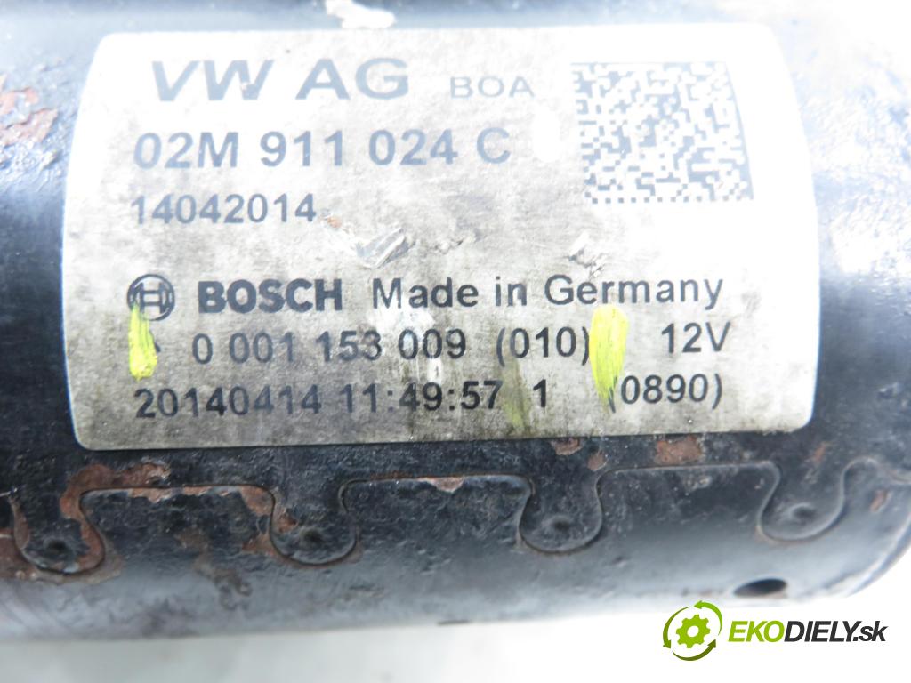 VW TIGUAN (5N_) SUV 2014 130,00 2.0 TDI 4motion - CFGC 1968,00 Štartér 02M911024C ; 0001153009 ; 0001153010 (Štartér)