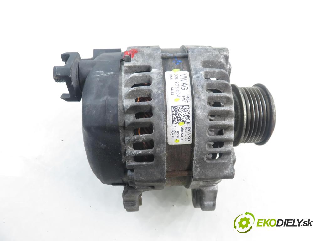 VW TIGUAN (5N_) SUV 2014 130,00 2.0 TDI 4motion - CFGC 1968,00 Alternátor 03L903024 ; MS1042118380 (Alternátor)