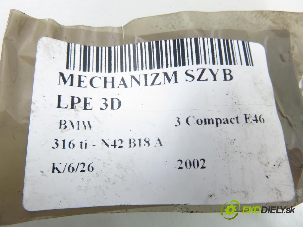 BMW 3 Compact (E46) HB 2002 85,00 1.8 316 ti 115 - N42 B18 A 1796,00 Mechanizmus okien 3D 8251349