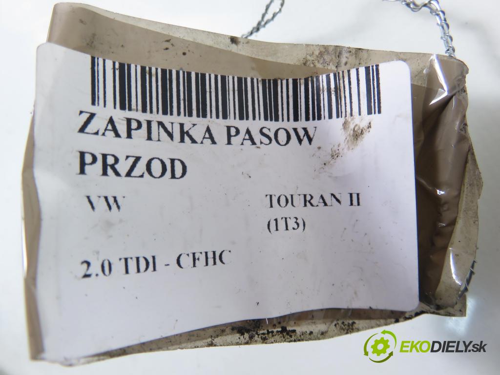 VW TOURAN (1T3) MINIVAN 2012 103,00 2.0 TDI - CFHC 1968,00 zapínače pásov predný 1T0857755C ; 1T2857756E