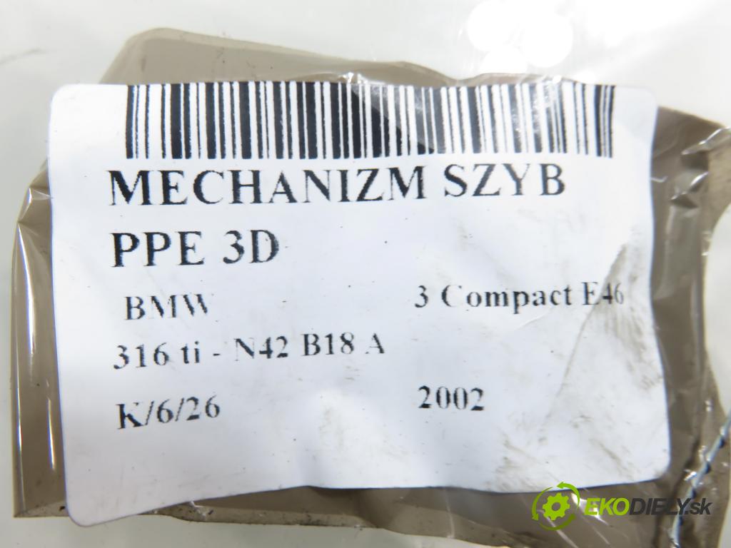 BMW 3 Compact (E46) HB 2002 85,00 1.8 316 ti 115 - N42 B18 A 1796,00 Mechanizmus okien 3D 8251350
