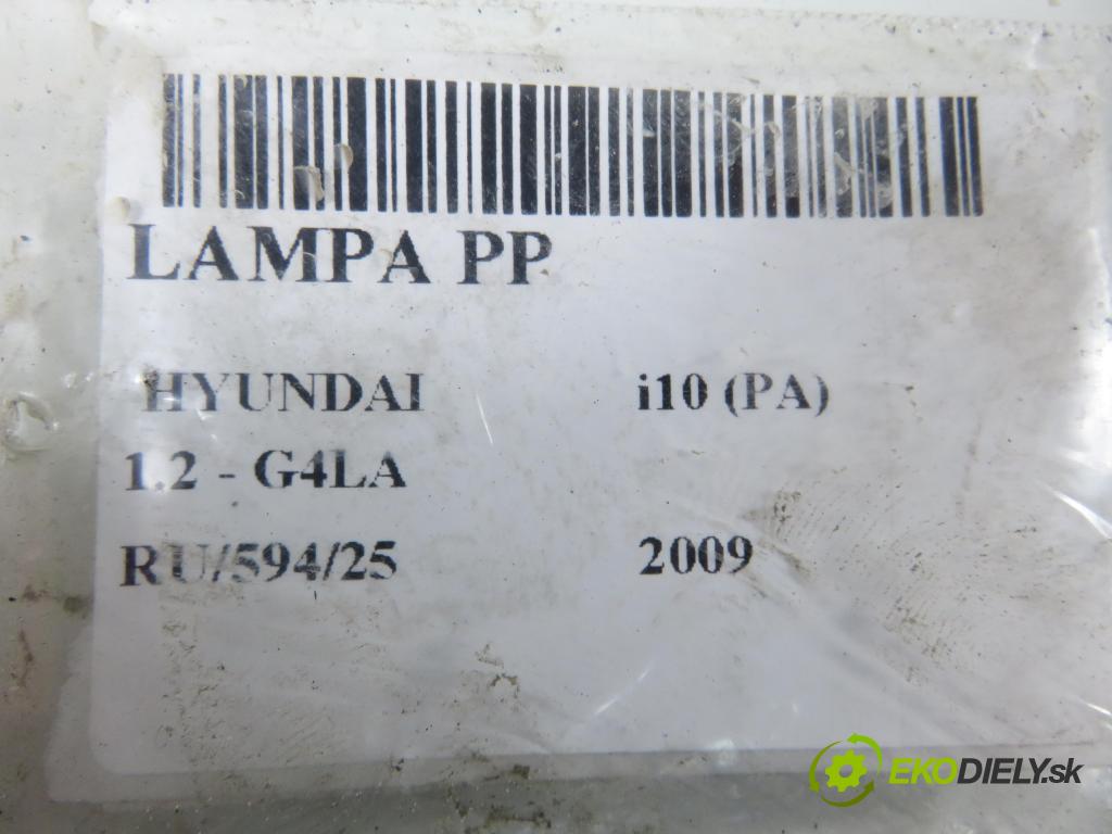 HYUNDAI i10 (PA) HB 2009 57,00 1.2 16V - G4LA 1248,00 Svetlo PP 921020X0