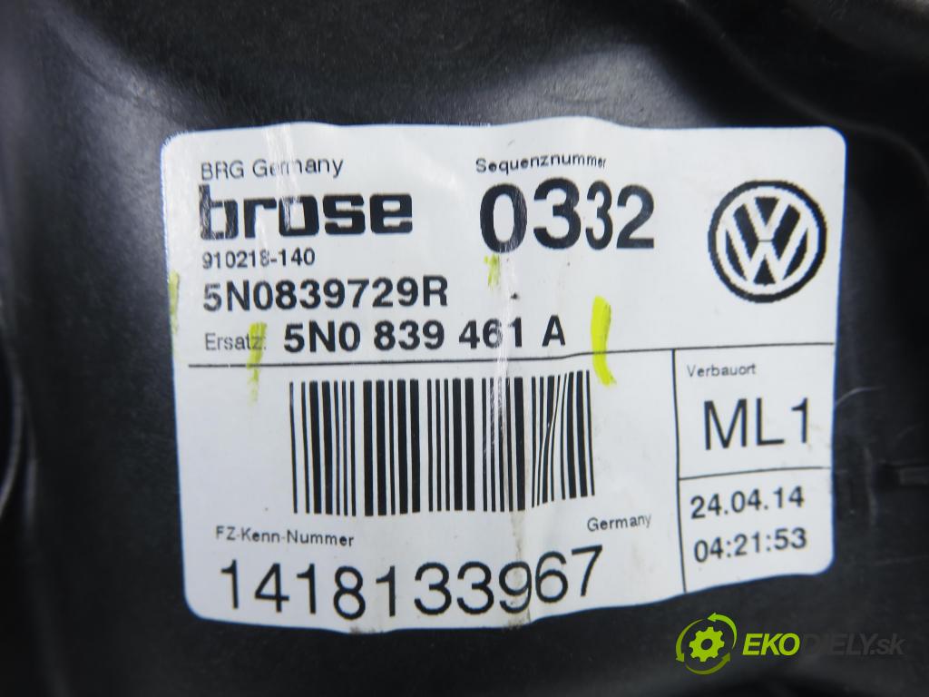 VW TIGUAN (5N_) SUV 2014 130,00 2.0 TDI 4motion - CFGC 1968,00 Mechanizmus okien 5N0959703F ; 5N0839461A ; 5N0839729R