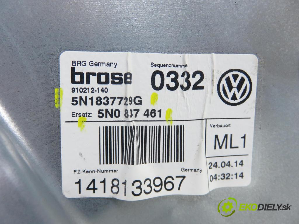VW TIGUAN (5N_) SUV 2014 130,00 2.0 TDI 4motion - CFGC 1968,00 Mechanizmus okien 5N0959701G ; 3C0959793C ; 5N0837461