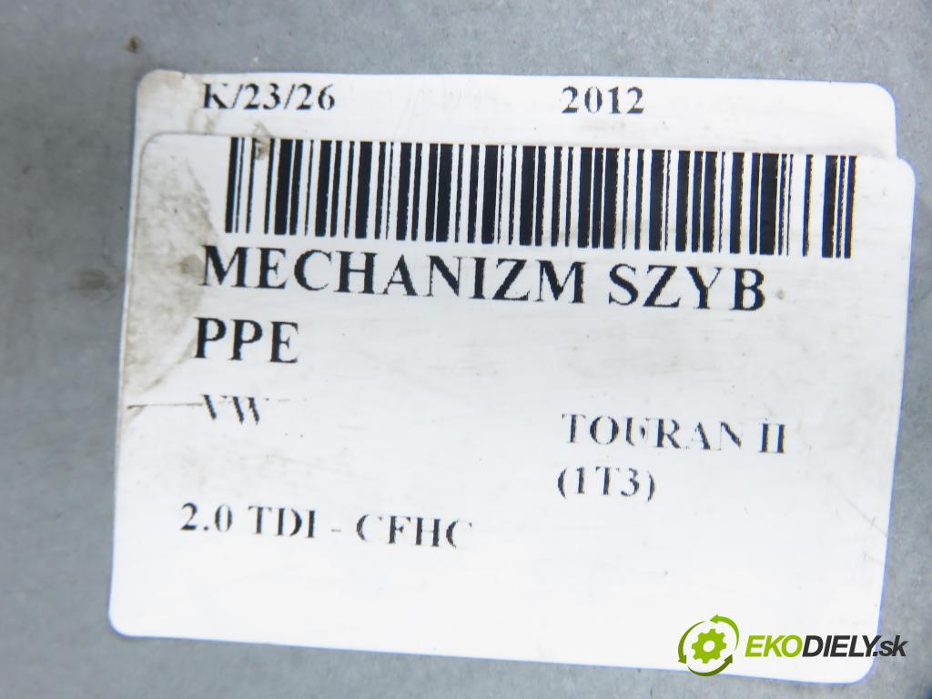 VW TOURAN (1T3) MINIVAN 2012 103,00 2.0 TDI - CFHC 1968,00 Mechanizmus okien 5K0959792A ; 1T0959702S ; 1T18377308BD