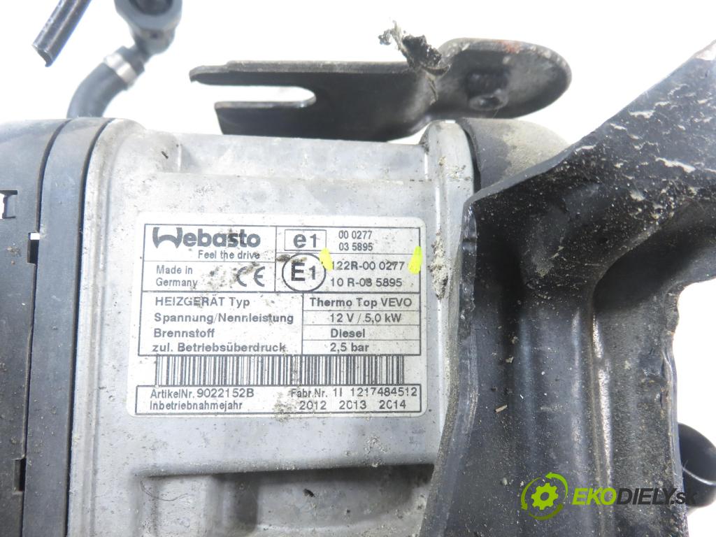 VW TOURAN (1T3) MINIVAN 2012 103,00 2.0 TDI - CFHC 1968,00 Webasto 1K0815065AS ; 122R000277 (Webasto (nezávislé topení))