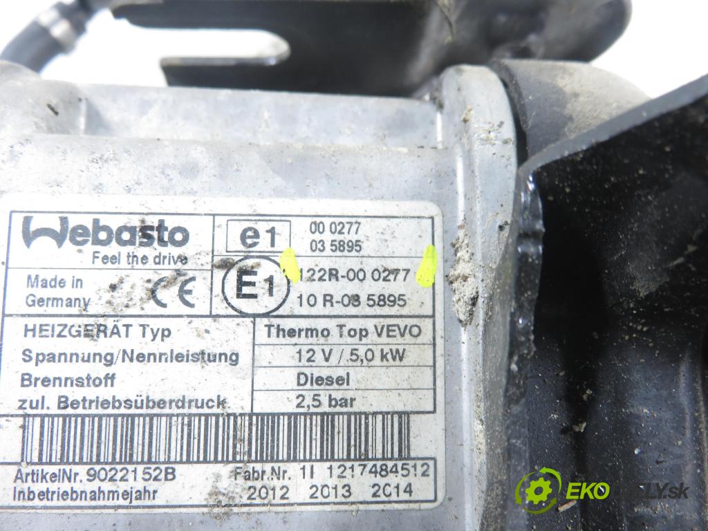 VW TOURAN (1T3) MINIVAN 2012 103,00 2.0 TDI - CFHC 1968,00 Webasto 1K0815065AS ; 122R000277 (Webasto (nezávislé topení))