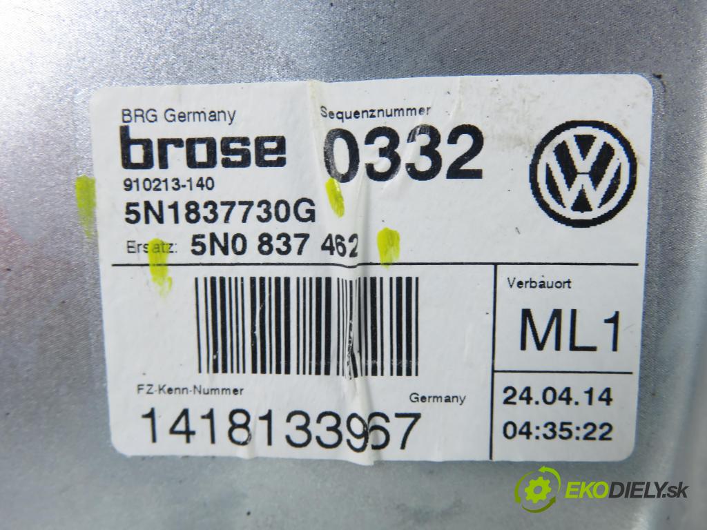 VW TIGUAN (5N_) SUV 2014 130,00 2.0 TDI 4motion - CFGC 1968,00 Mechanizmus okien 5N0959702G ; 3C0959792C ; 5N1837730G