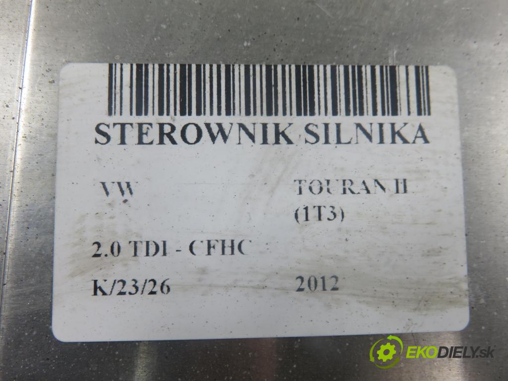 VW TOURAN (1T3) MINIVAN 2012 103,00 2.0 TDI - CFHC 1968,00 Riadiaca jednotka Motor 0281016374 ; 03L907309N