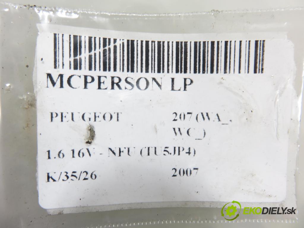 PEUGEOT 207 (WA_, WC_) HB 2007 79,00 1.6 16V - NFU (TU5JP4) 1587,00 MCPERSON LP