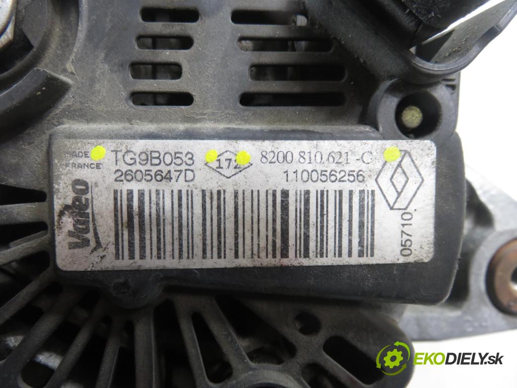 DACIA SANDERO HB 2011 64,00 1.6 - K7M 710 1598,00 Alternátor 8200810621C ; TG9B053 (Alternátor)