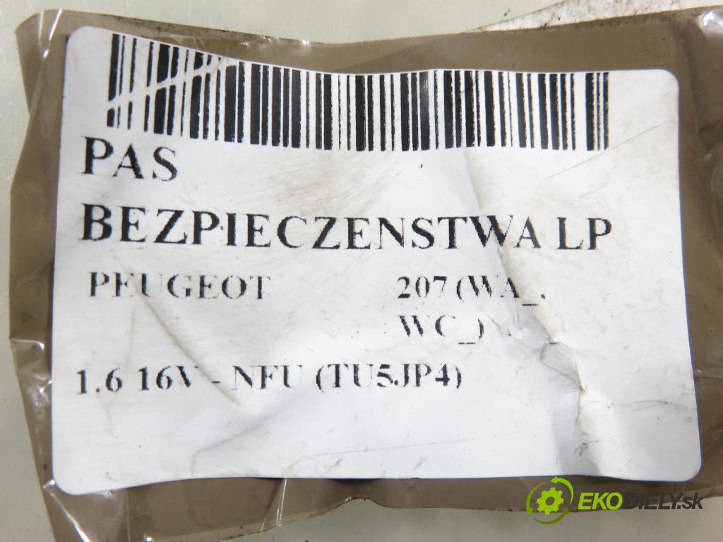 PEUGEOT 207 (WA_, WC_) HB 2007 79,00 1.6 16V - NFU (TU5JP4) 1587,00 Držiak bezpečnostný LP 0404033