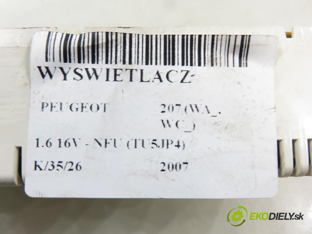 PEUGEOT 207 (WA_, WC_) HB 2007 79,00 1.6 16V - NFU (TU5JP4) 1587,00 ZOBRAZIT: 9663230780