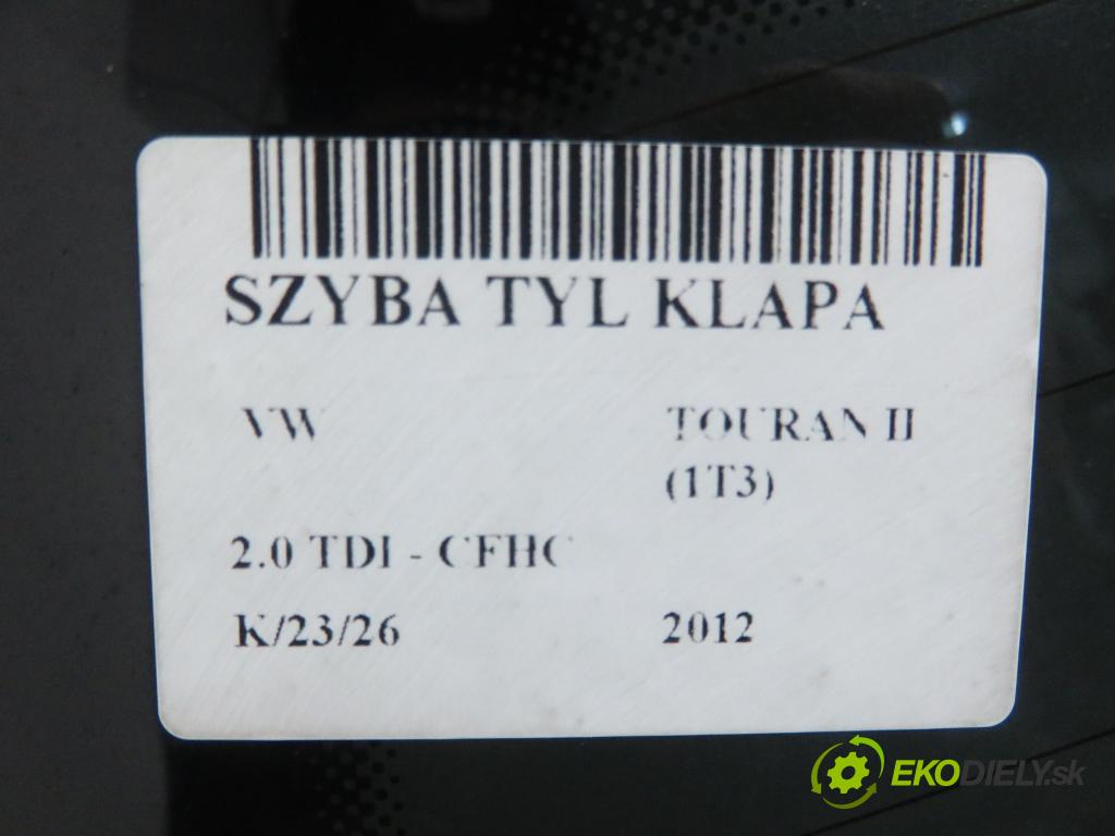 VW TOURAN (1T3) MINIVAN 2012 103,00 2.0 TDI - CFHC 1968,00 Okno zadné kapota 1T0845051H