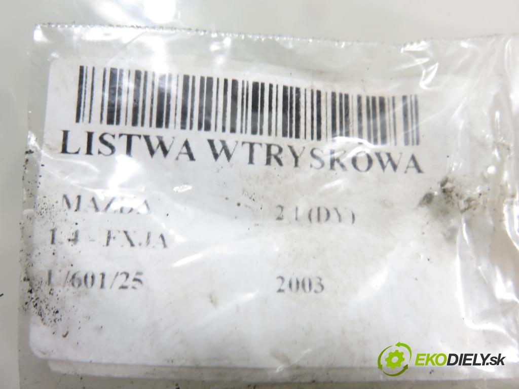 MAZDA 2 (DY) HB 2003 59,00 1.4 - FXJA 1388,00 lišta vstřikovací 98MFBB ; 9D2809H487 (Vstřikovací lišta)