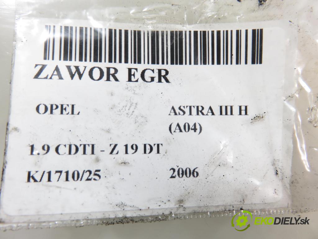 OPEL ASTRA H (A04) HB 2006 88,00 1.9 CDTI - Z 19 DT 1910,00 VENTIL EGR 55205455