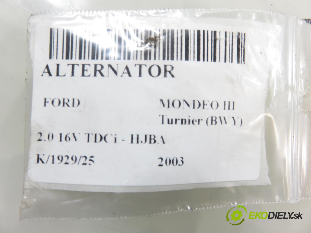 FORD MONDEO III Turnier (BWY) KOMBI 2003 85,00 2.0 16V TDCi 115 - HJBA 1998,00 Alternátor 1S7TBC (Alternátor)