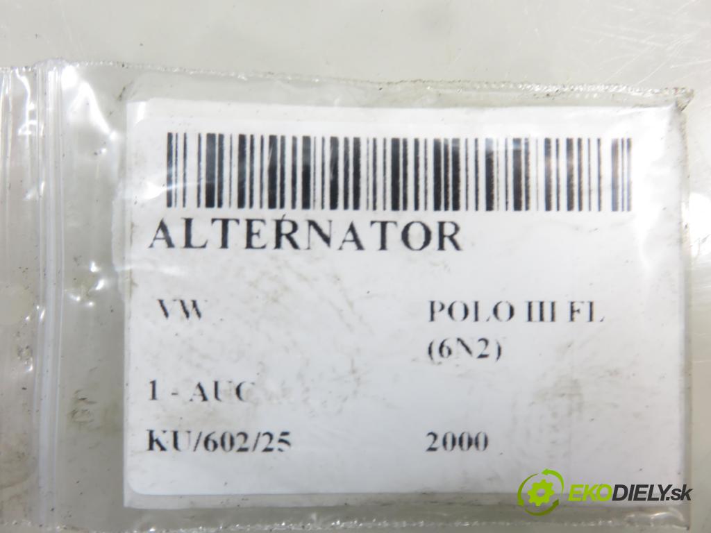 VW POLO (6N2) HB 2000 37,00 1.0 MPI 50 - AUC 999,00 Alternátor 037903025L (Alternátor)