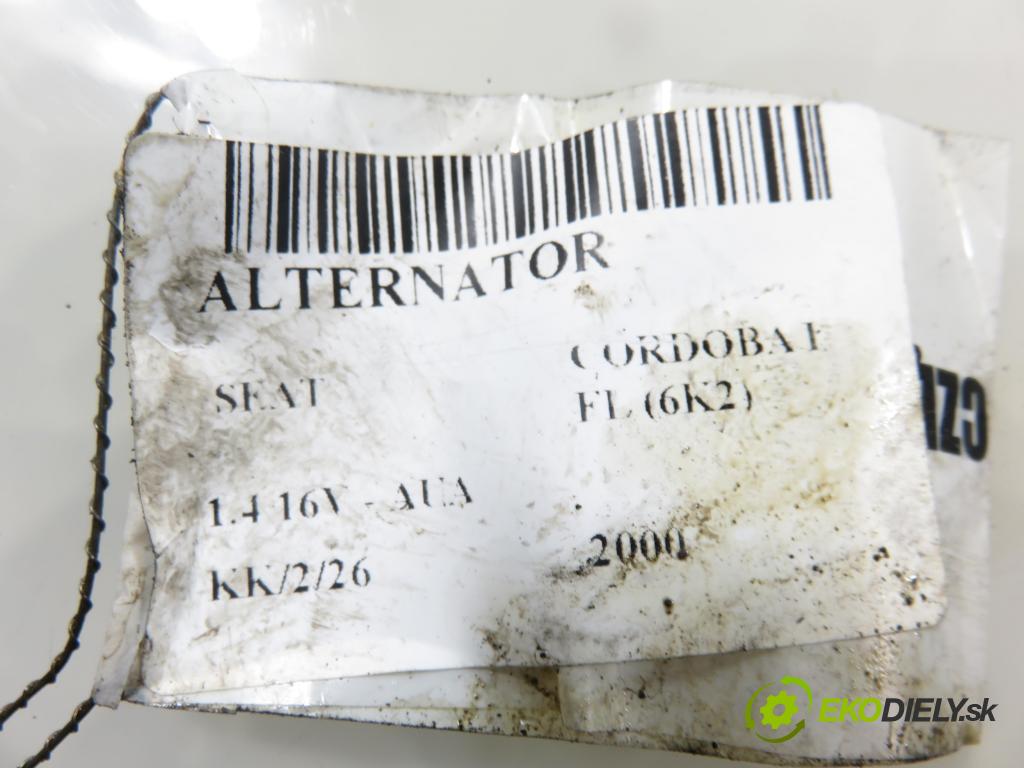SEAT CORDOBA (6K2) SEDAN 2000 55,00 1.4 16V - AUA 1390,00 Alternátor 037903025M ; 0124325013 (Alternátor)