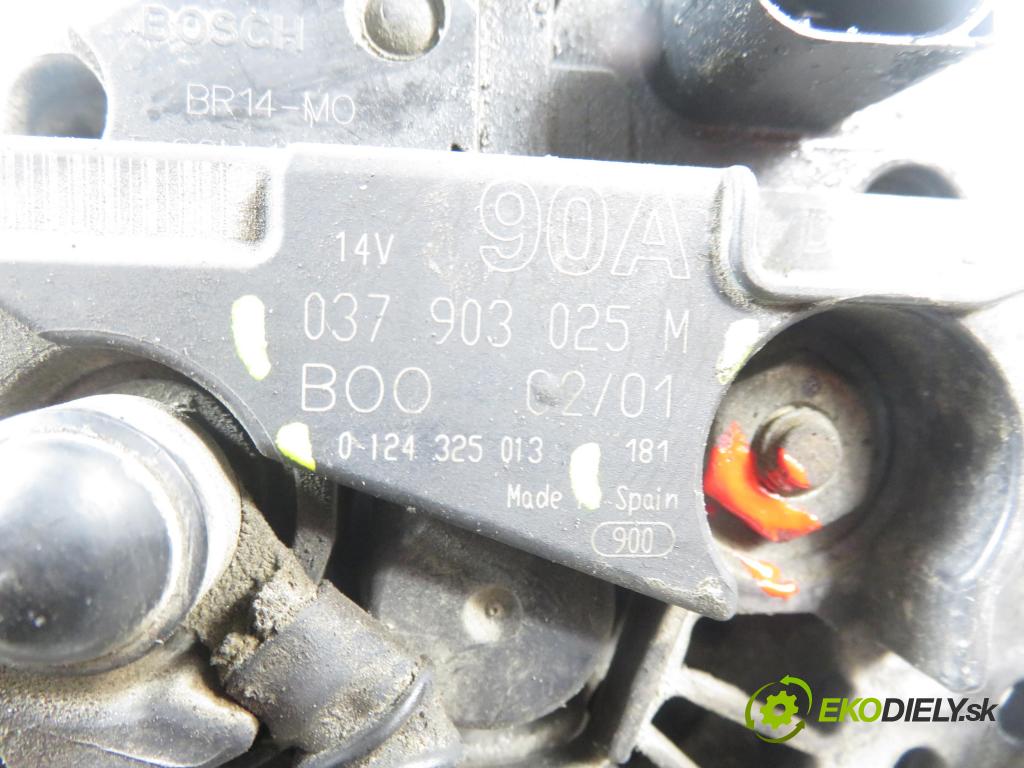 SEAT CORDOBA (6K2) SEDAN 2000 55,00 1.4 16V - AUA 1390,00 Alternátor 037903025M ; 0124325013 (Alternátor)