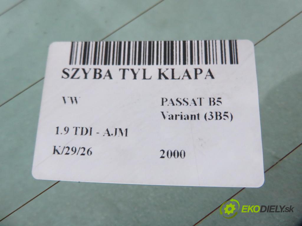 VW PASSAT B5 Variant (3B5) KOMBI 2000 85,00 1.9 TDI - AJM 1896,00 Okno zadné kapota