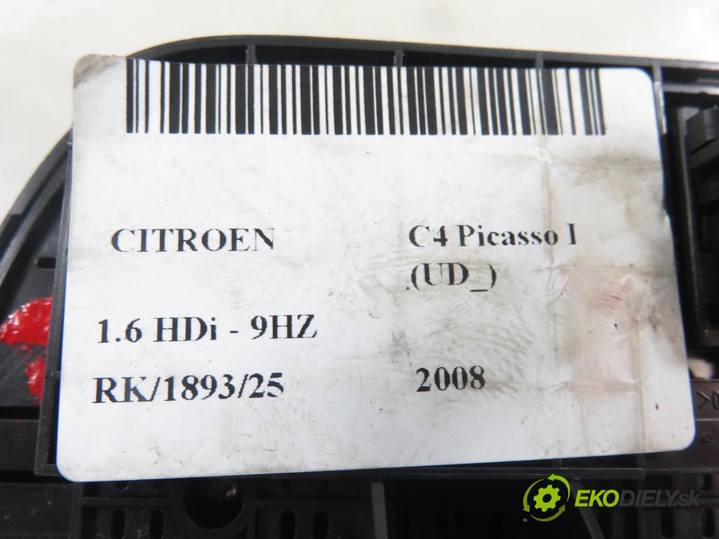CITROEN C4 Picasso I (UD_) MINIVAN 2008 80,00 1.6 HDi 16V 109 - 9HZ 1560,00 Panel kúrenia KLIMATIZACE: 9652389677