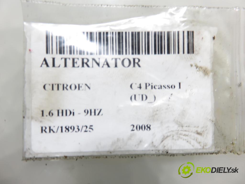 CITROEN C4 Picasso I (UD_) MINIVAN 2008 80,00 1.6 HDi 16V 109 - 9HZ 1560,00 Alternátor TG15C134 (Alternátor)