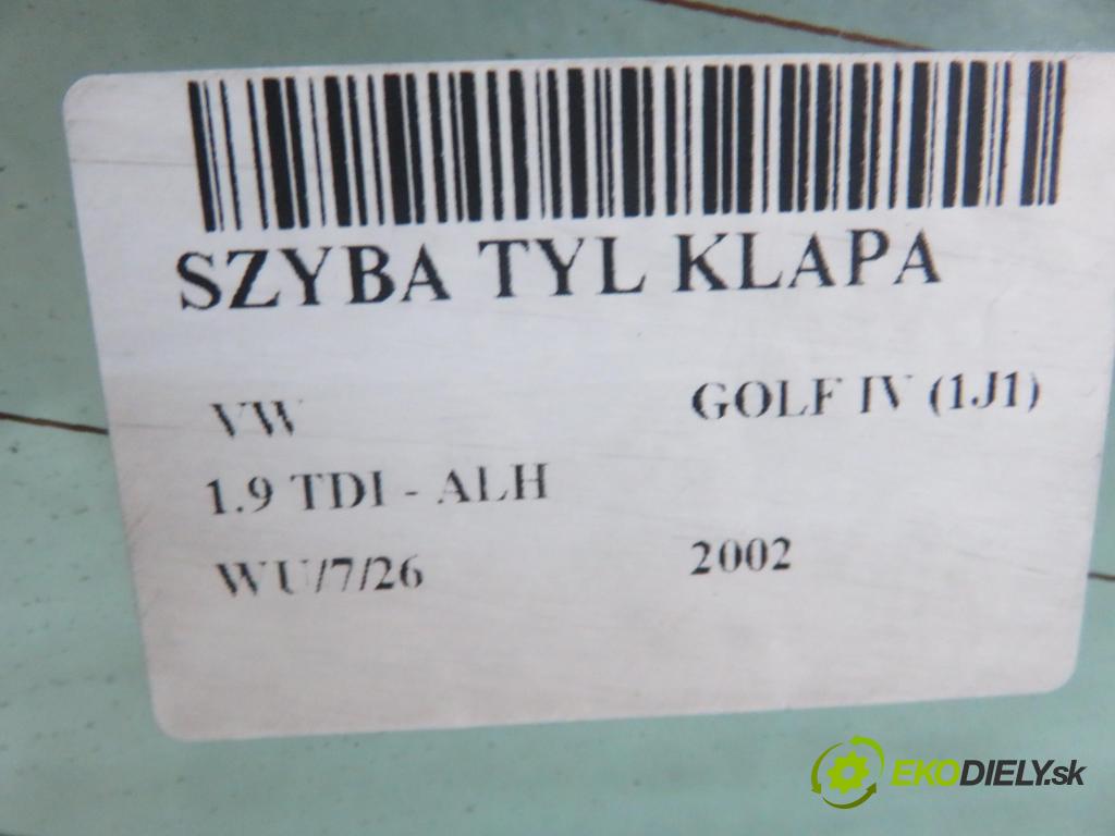 VW GOLF IV (1J1) HB 2002 66,00 1.9 TDI 90 - ALH 1896,00 Okno zadné kapota