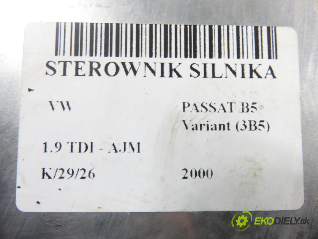 VW PASSAT B5 Variant (3B5) KOMBI 2000 85,00 1.9 TDI - AJM 1896,00 Riadiaca jednotka Motor 0281010218 ; 038906019CD
