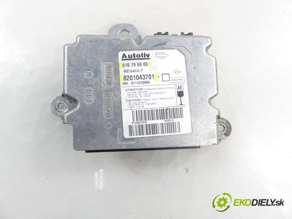 RENAULT MODUS / GRAND MODUS (F/JP0_) MINIVAN 2010 63,00 1.5 dCi (FP0F, JP0F) - K9K 766 1461,00 MODUL air BAG 610796000 ; 8201043701