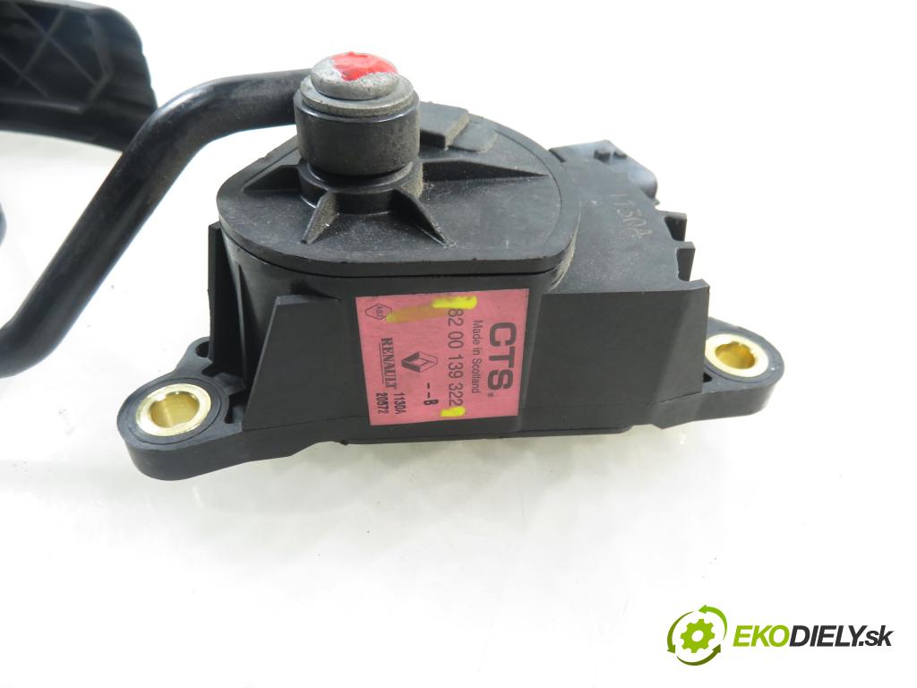 RENAULT MODUS / GRAND MODUS (F/JP0_) MINIVAN 2010 63,00 1.5 dCi (FP0F, JP0F) - K9K 766 1461,00 Potenciometer plynu 8200139322 (Potenciometer plynového pedálu)
