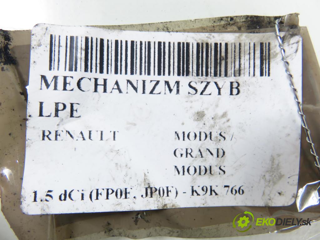 RENAULT MODUS / GRAND MODUS (F/JP0_) MINIVAN 2010 63,00 1.5 dCi (FP0F, JP0F) - K9K 766 1461,00 Mechanizmus okien 440776D