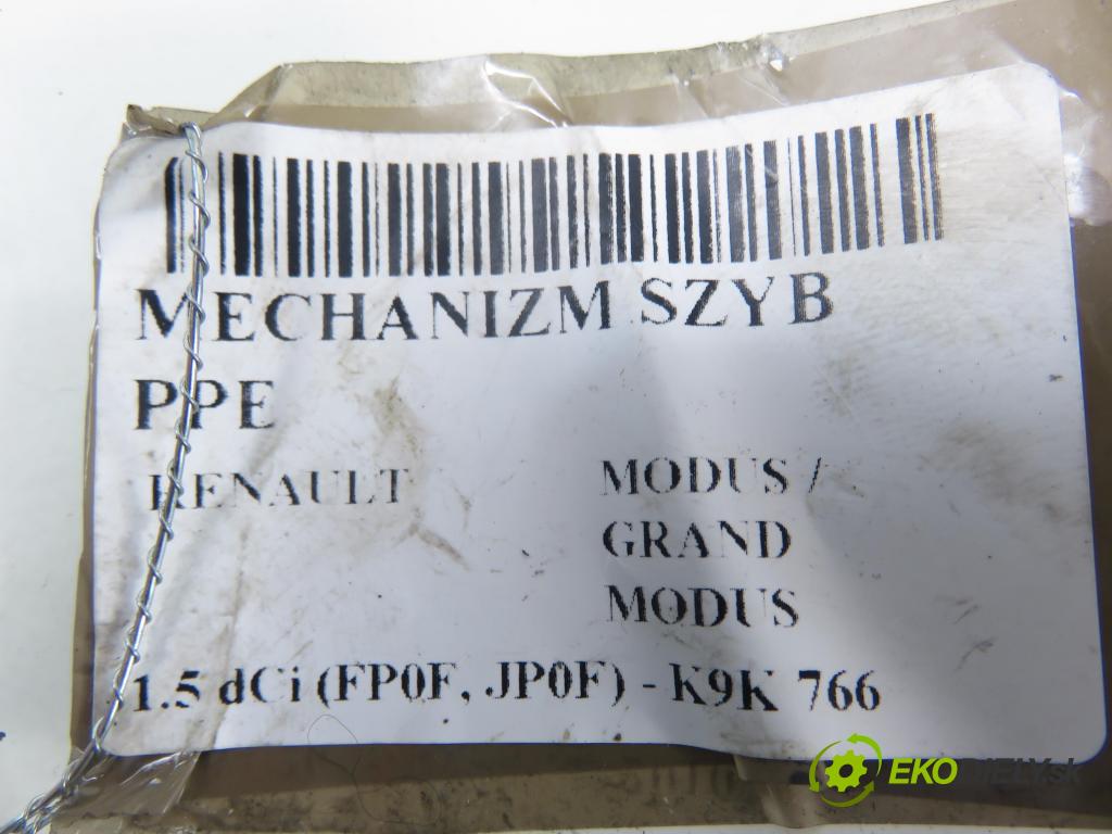 RENAULT MODUS / GRAND MODUS (F/JP0_) MINIVAN 2010 63,00 1.5 dCi (FP0F, JP0F) - K9K 766 1461,00 Mechanizmus okien