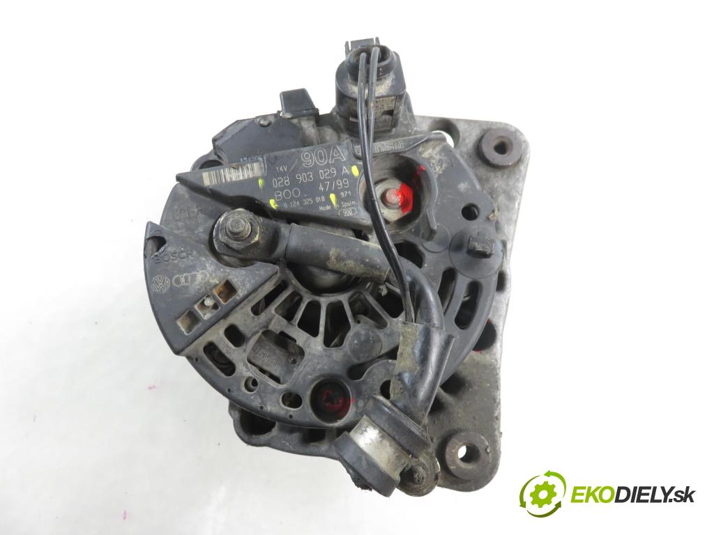 VW BORA (1J2) SEDAN 2001 66,00 1.9 TDI 90 - ALH 1896,00 Alternátor 028903029A ; 0124325018 (Alternátor)