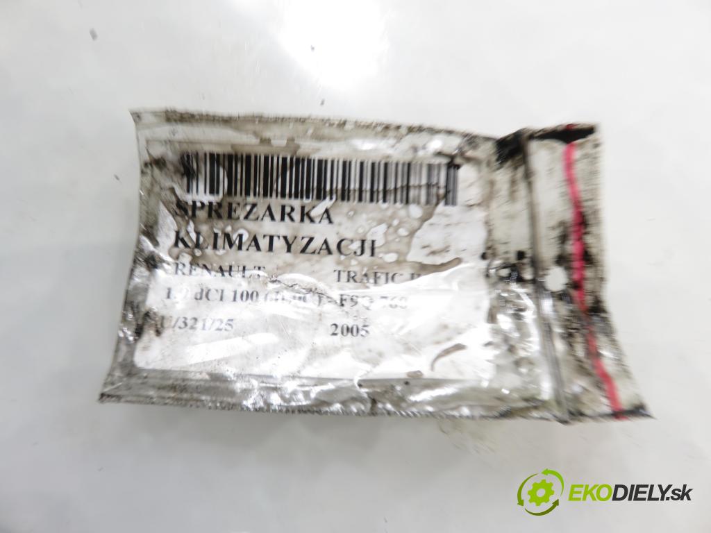 RENAULT TRAFIC II Autobus (JL) BUS 2005 74,00 1.9 dCI 100 (JL0C) - F9Q 760 1870,00 KOMPRESOR: klimatizácie 7700105765 (Kompresor klimatizácie)