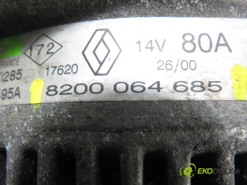 RENAULT MEGANE I (BA0/1_) HB 2000 72,00 1.9 dTi 98 - F9Q 736 1870,00 Alternátor 8200064685 ; 2542495A (Alternátor)