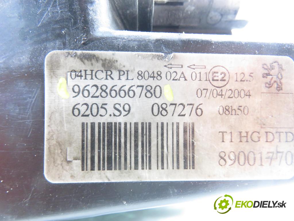 PEUGEOT 206 liftback (2A/C) HB 2005 51,00 1.4 HDi - 8HX (DV4TD) 1398,00 Svetlo PP 9628666780