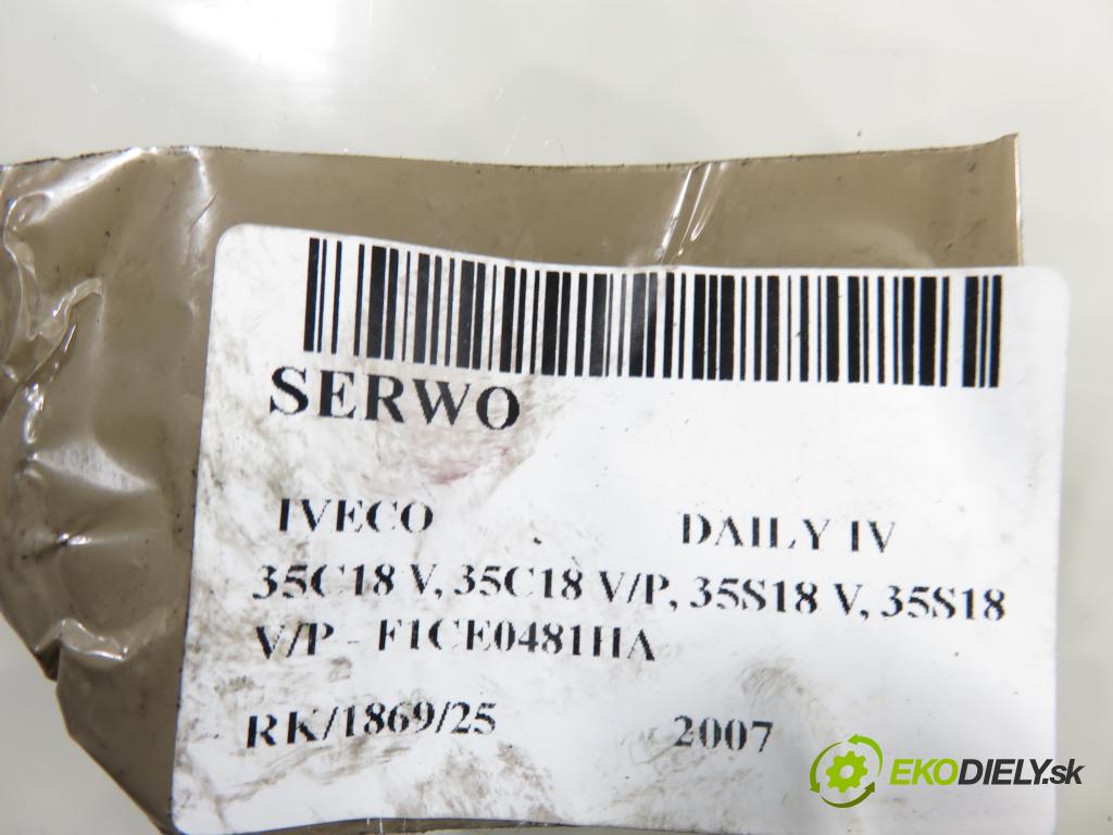 IVECO DAILY IV Skrzynia FURGON 2007 130,00 35C18 V, 35C18 V/P, 35S18 V, 35S18 V/P - F1CE0481H 2998,00 Posilovač 0204051185 ; 504089709 (Servočerpadlo)