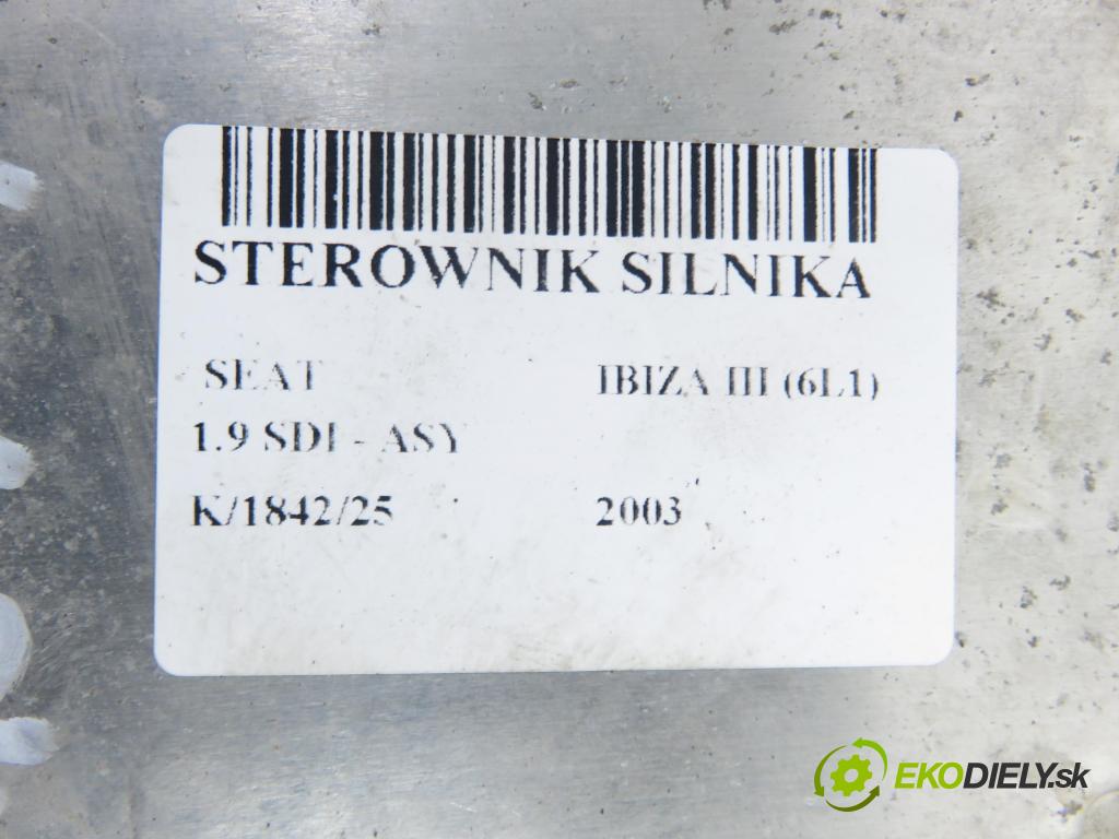 SEAT IBIZA III (6L1) HB 2003 47,00 1.9 SDI - ASY 1896,00 Riadiaca jednotka Motor 038906012EM ; 0281010690
