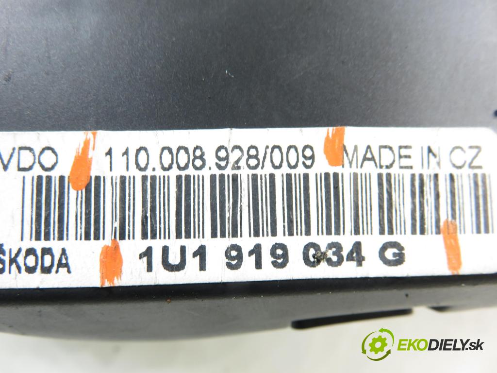 SKODA OCTAVIA I (1U2) LIFTBACK 2000 81,00 1.9 TDI - AHF 1896,00 Prístrojovka elektrický 1U1919034G ; 110008928009