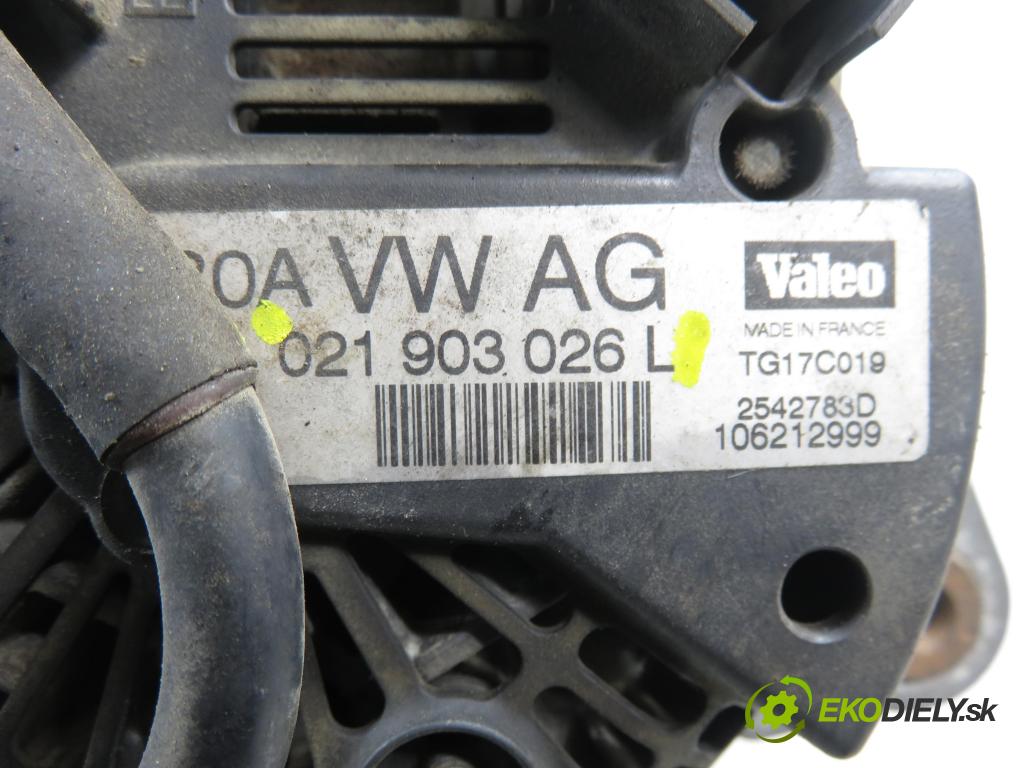 VW PASSAT B6 Variant (3C5) KOMBI 2006 103,00 2.0 TDI PD 8V 140 - BMP 1968,00 Alternátor 021903026L (Alternátor)