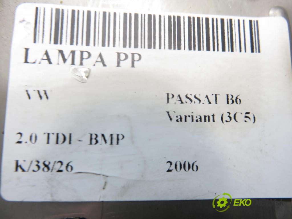 VW PASSAT B6 Variant (3C5) KOMBI 2006 103,00 2.0 TDI PD 8V 140 - BMP 1968,00 Svetlo PP 3C0941752G
