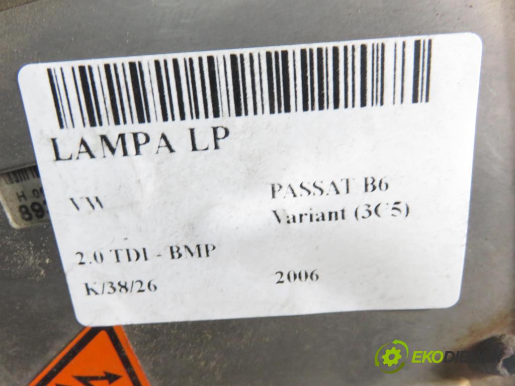 VW PASSAT B6 Variant (3C5) KOMBI 2006 103,00 2.0 TDI PD 8V 140 - BMP 1968,00 Svetlo LP 3C0941753G